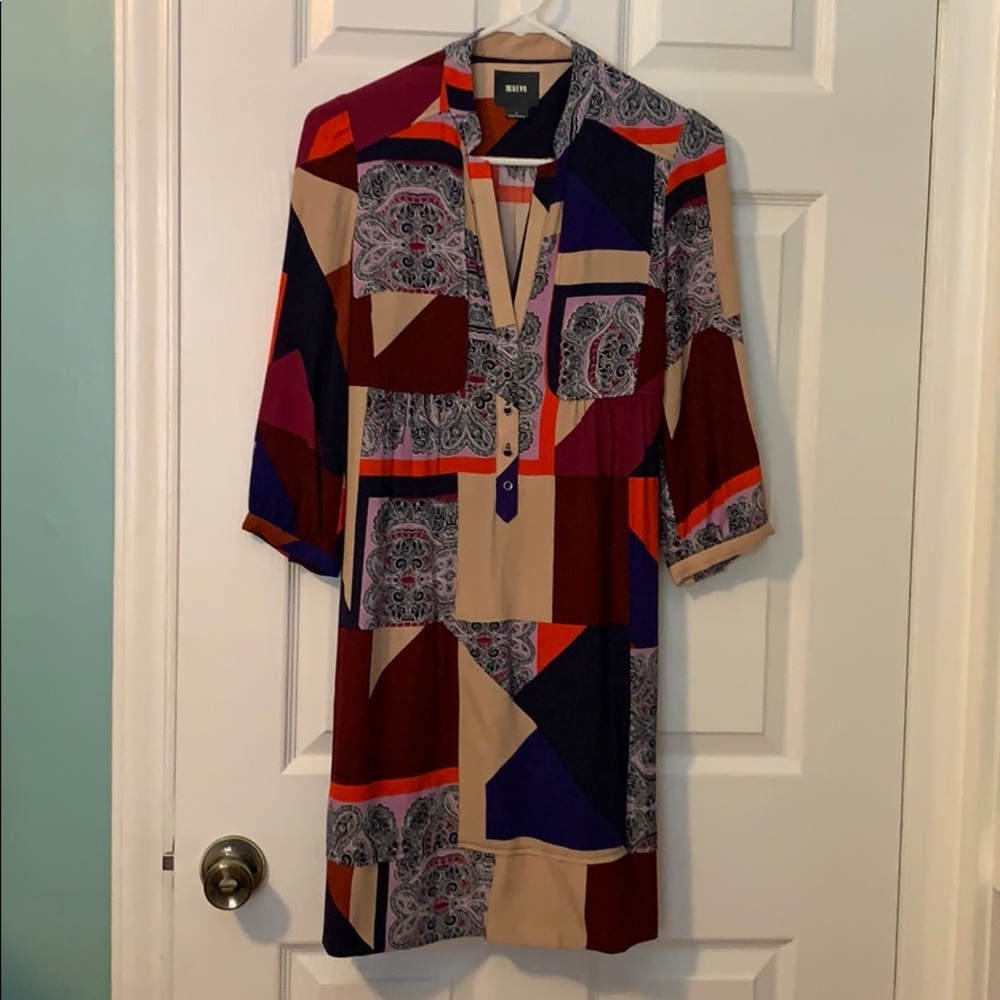 Maeve Patchwork Print Dress